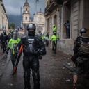 Protestas en el centro de Bogotá