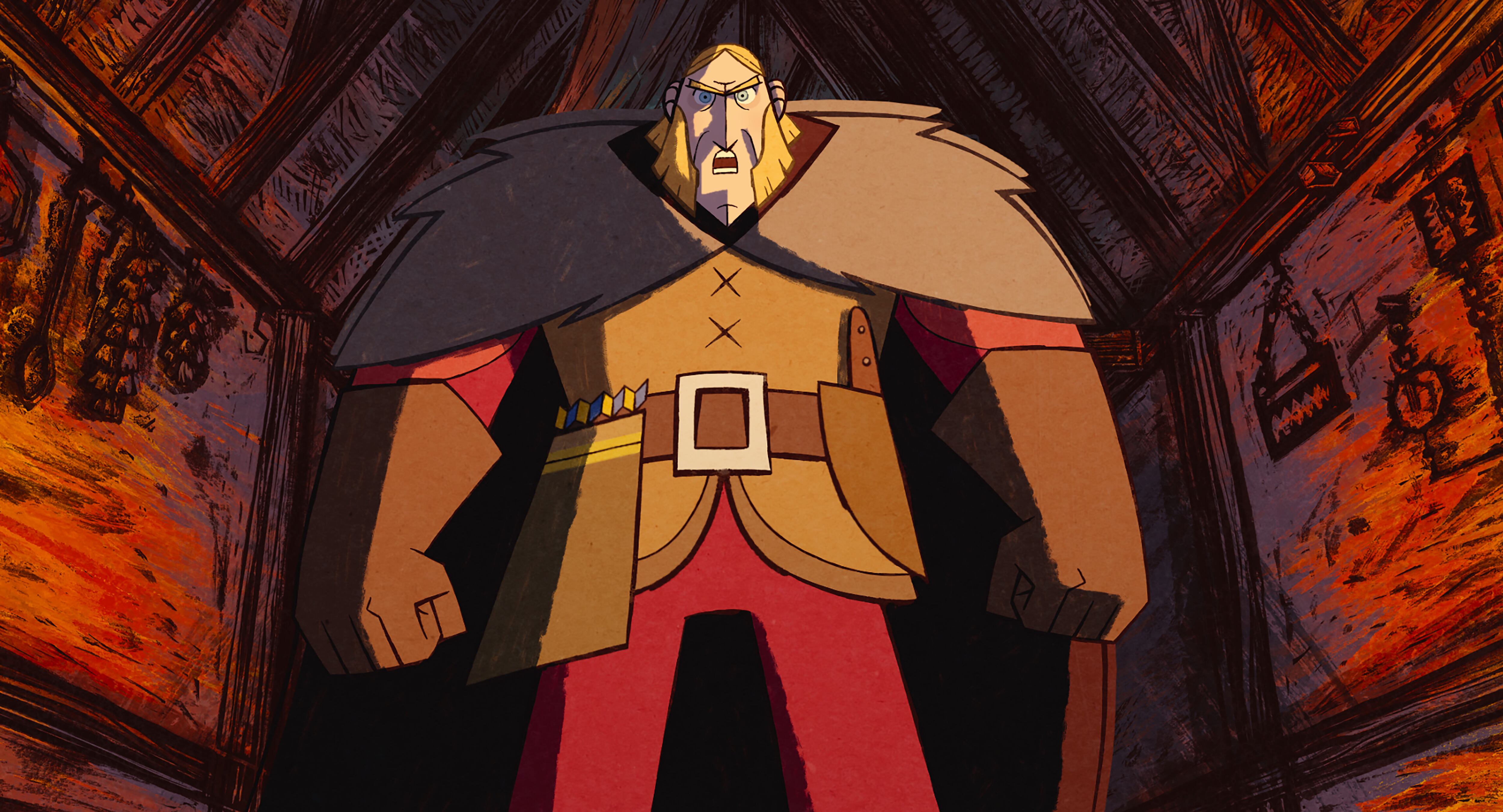 Bill Goodfellowe (voz de Sean Bean) en “Wolfwalkers: espíritu de lobo”