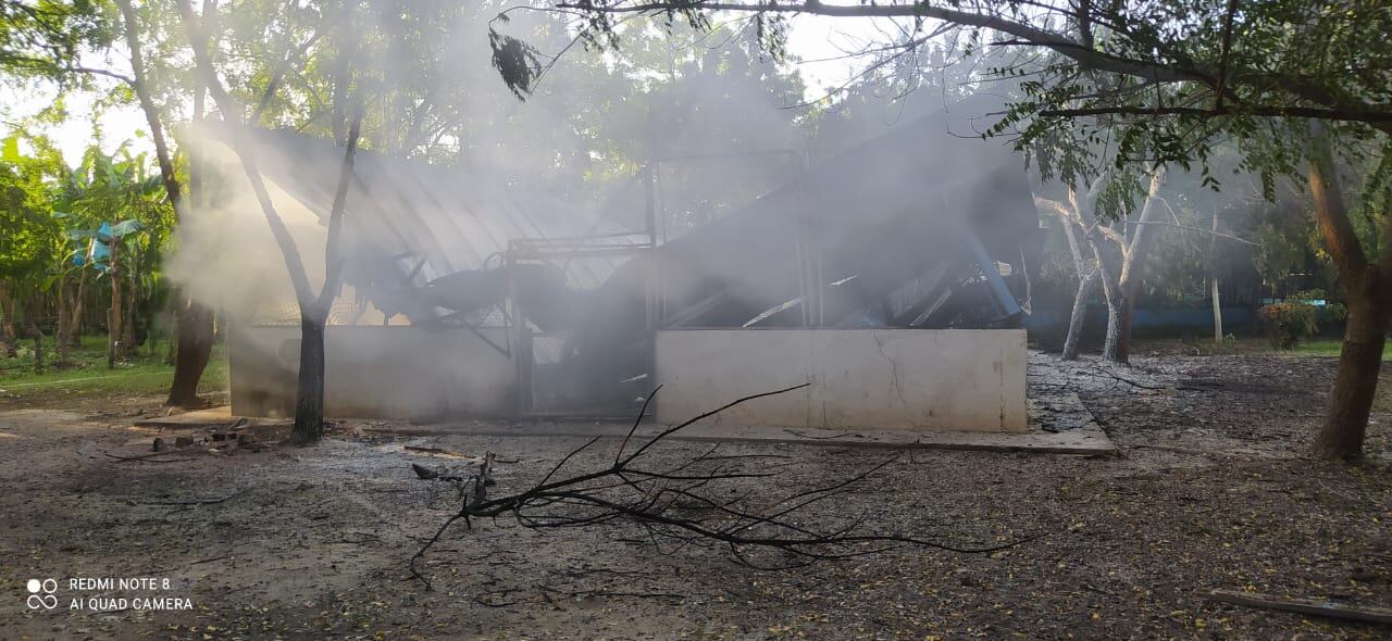 Finca incinerada en la costa Caribe.