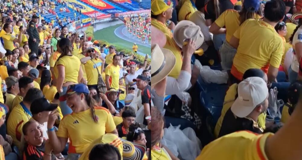 Reacción de hincha en el Metropolitano.