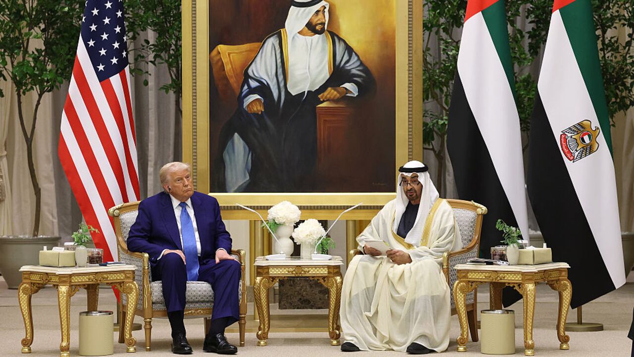 El presidente Donald Trump y su homólogo emiratí, Mohammed bin Zayed Al Nahyan.