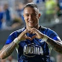 Leonardo Castro marcó el gol de la victoria azul frente a Nacional, en amistoso.