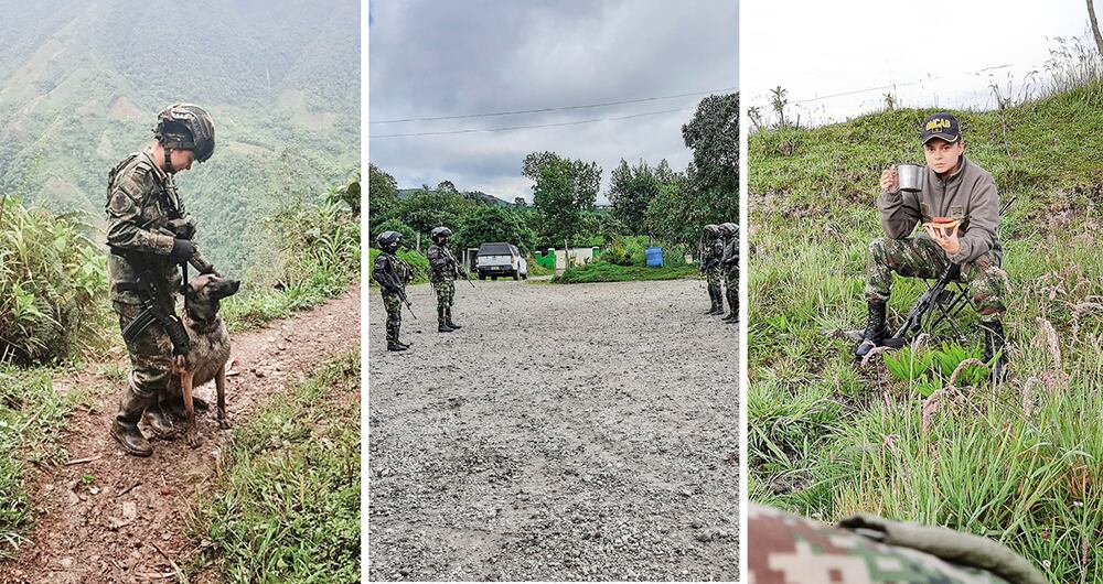 Su tropa concentra la mayoría del tiempo en la vereda El Espino, zona rural del municipio de Sapuyes. Desde su llegada hasta esta zona, el robo de cabezas de ganado descendió casi ciento por ciento. Los patrullajes son intensos y duermen donde les caiga la noche. 