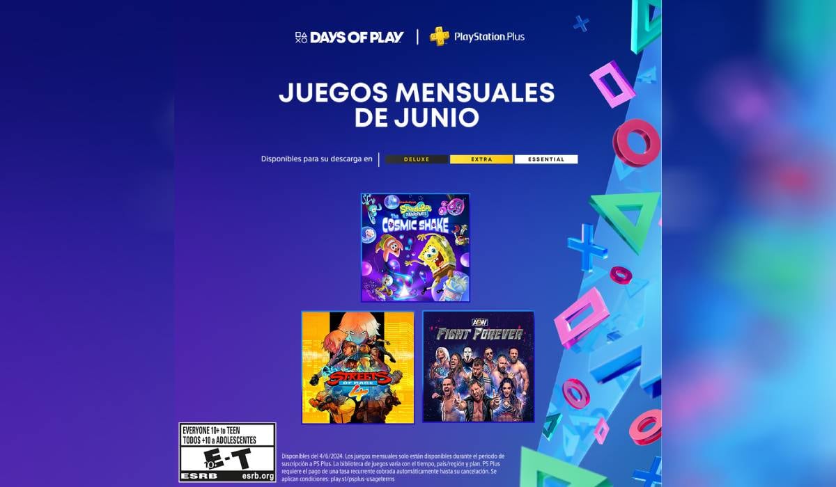PlayStation revela los juegos que llegan a PS+ en Junio de 2024.