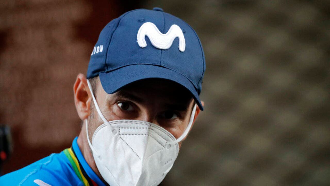 Alejandro Valverde, del Movistar Team, en el Tour de Francia 2020.