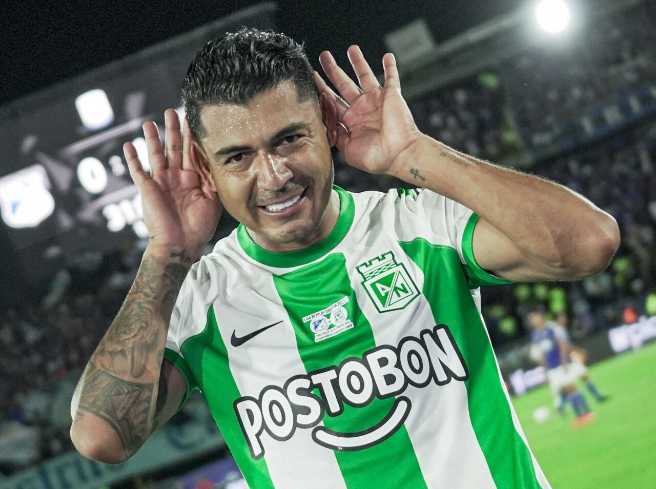 Jefferson Duque marcó en la final de vuelta entre Atlético Nacional y Millonarios.