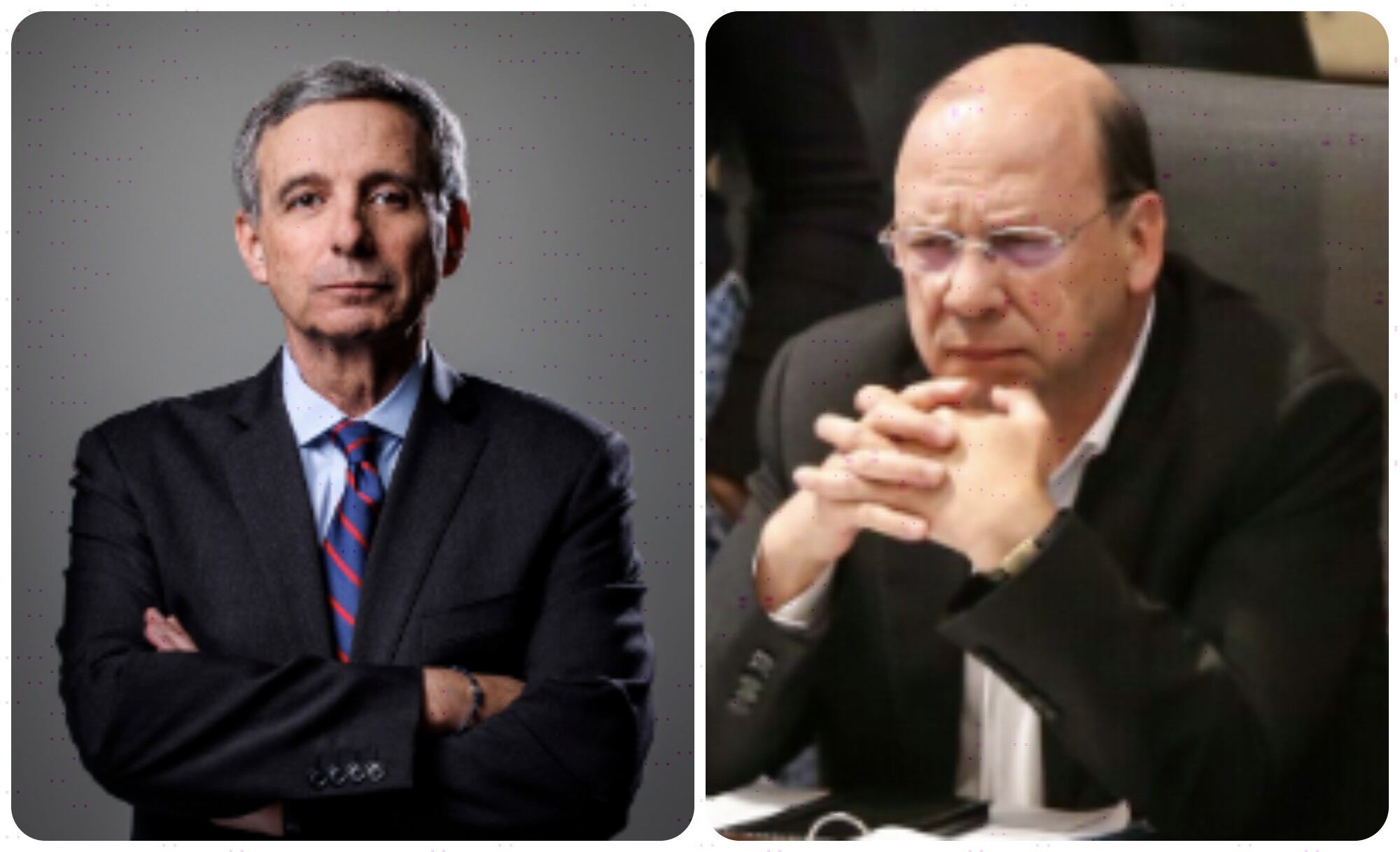 Miguel Gómez Martínez, ministro de Hacienda designado por Abelardo De La Espriella, y Germán Ávila, jefe de la cartera de Hacienda en el saliente gobierno de Gustavo Petro.