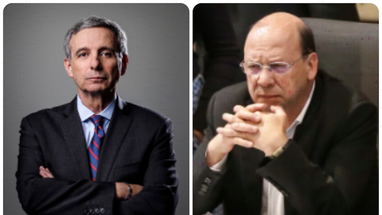 Miguel Gómez Martínez, ministro de Hacienda designado por Abelardo De La Espriella, y Germán Ávila, jefe de la cartera de Hacienda en el saliente gobierno de Gustavo Petro.