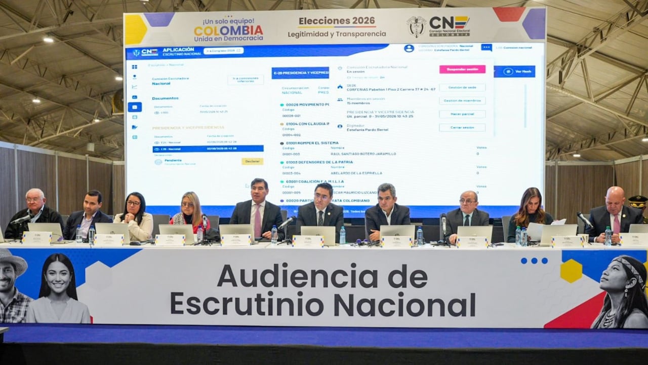 Escrutinios de las elecciones 2026 por parte del CNE.