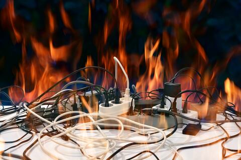 Las extensiones eléctricas de baja calidad pueden causar accidentes.