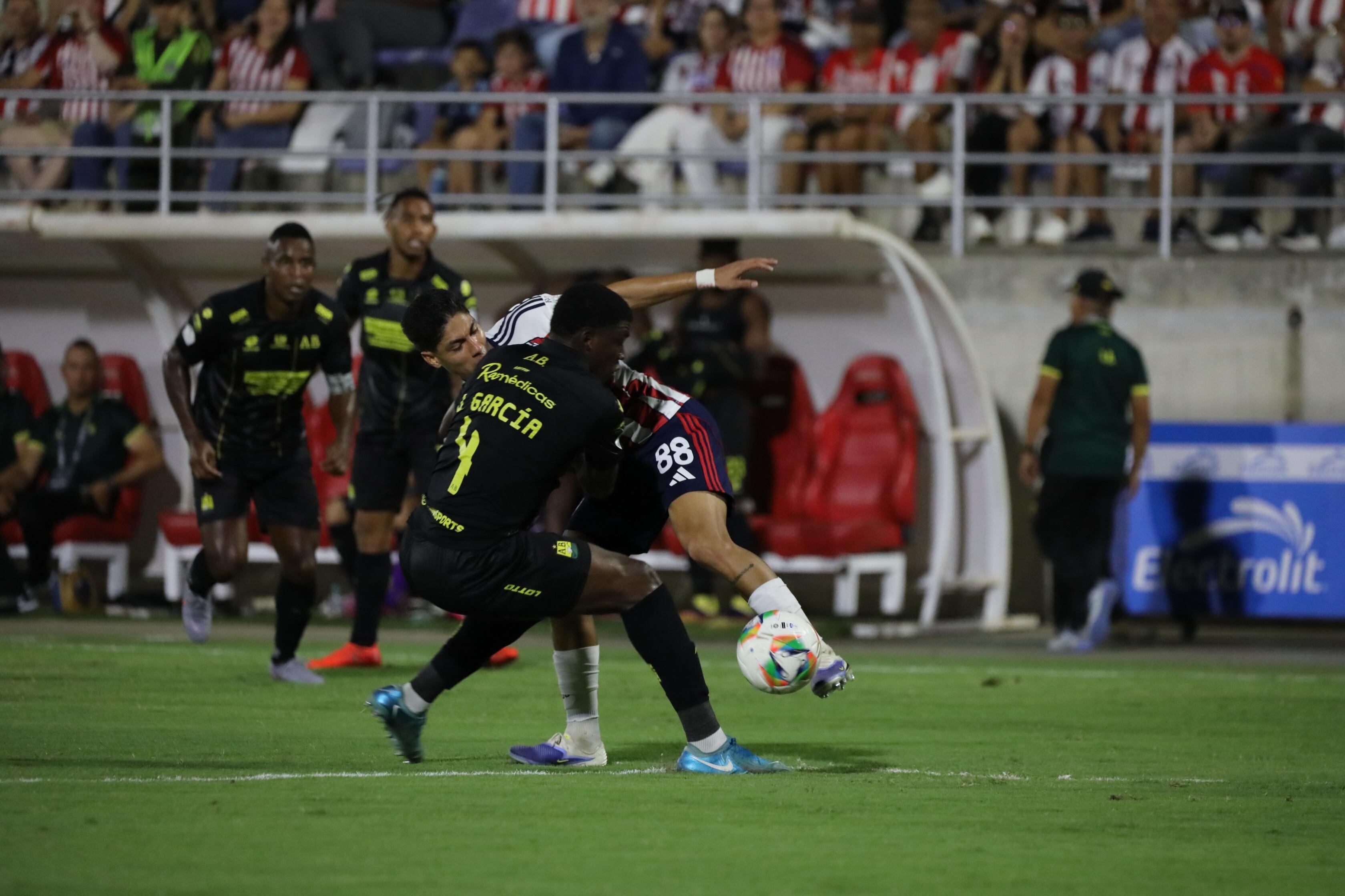 Partido entre Junior de Barranquilla y Atlético Bucaramanga por la fecha 13 de la Liga BetPlay.