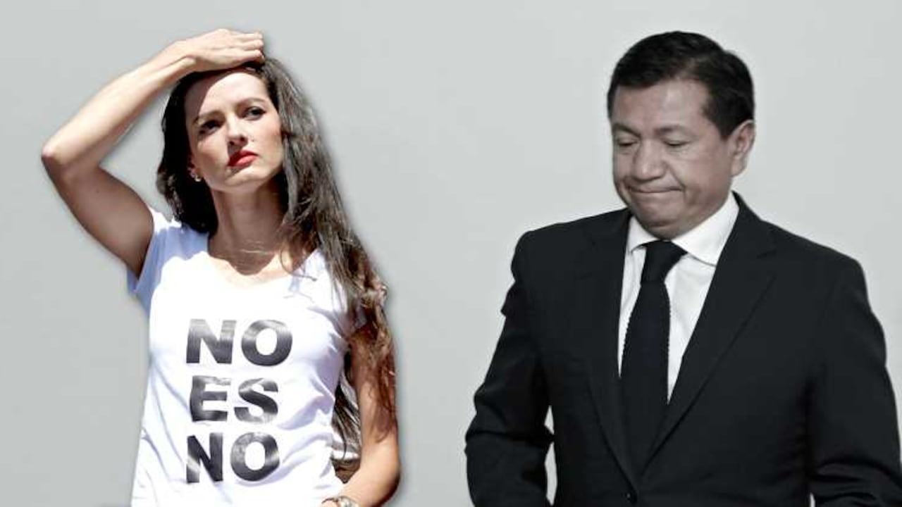 Astrid Helena Cristancho, exsecretaria privada del exdefensor del pueblo, Jorge Armando Otálora, al momento de denunciarlo ante la Fiscalía .