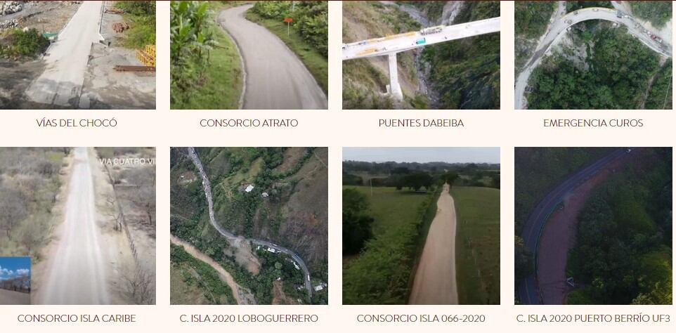 Obras de Latinco, constructora de proyectos de infraestructura
