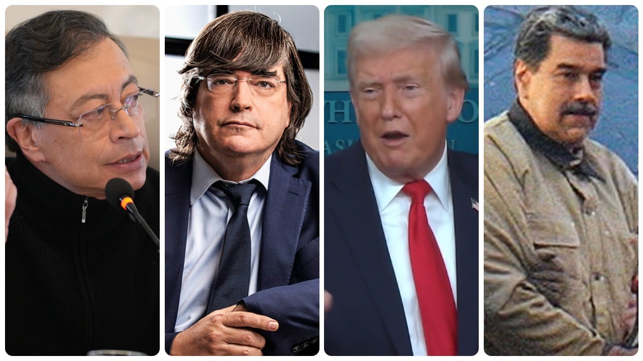 Gustavo Petro, Jaime Bayly, Donald Trump y Nicolás Maduro.