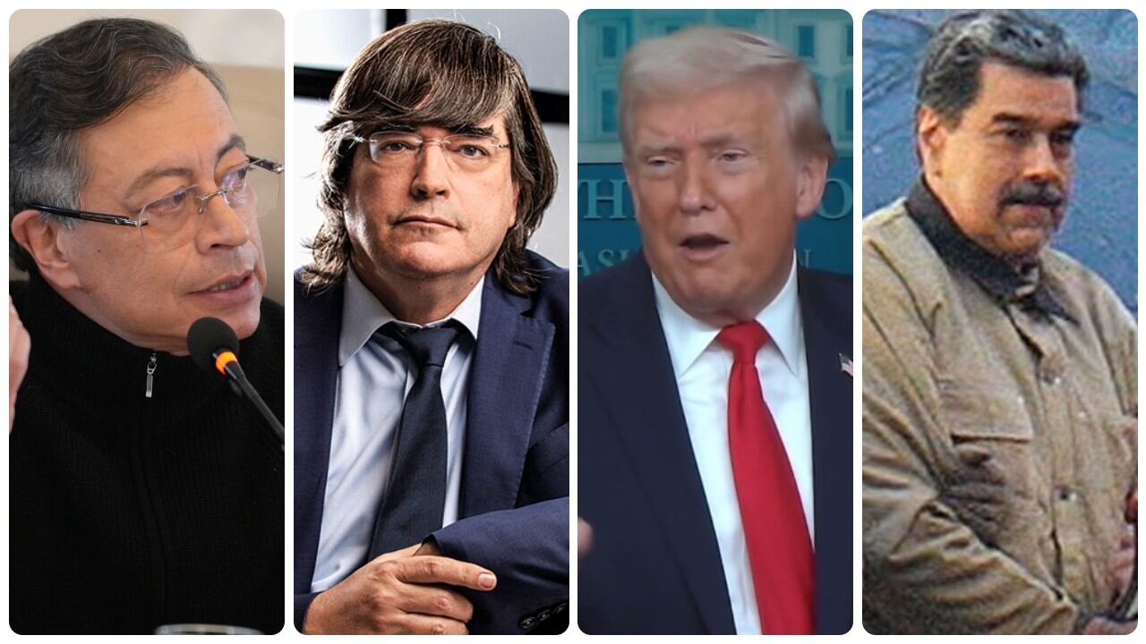 Gustavo Petro, Jaime Bayly, Donald Trump y Nicolás Maduro.