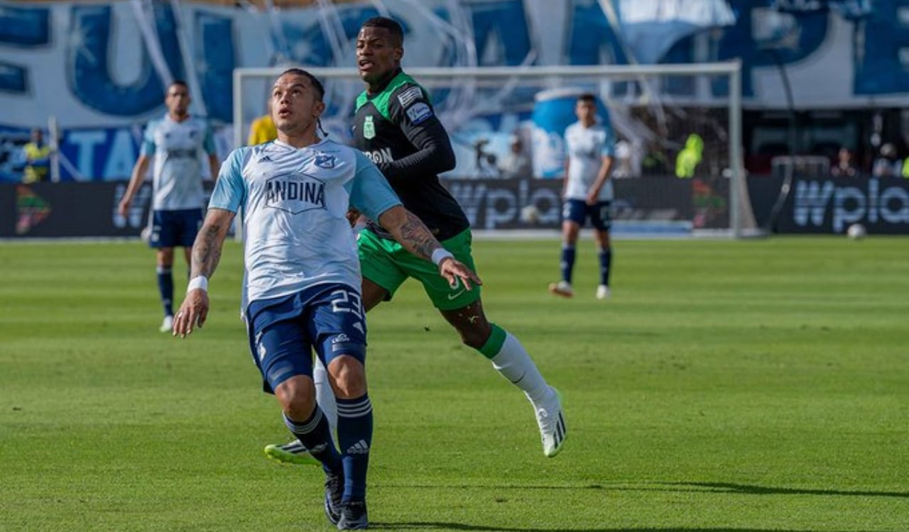 Leonardo Castro en su enfrentamiento ante Felipe Román por Liga Betplay