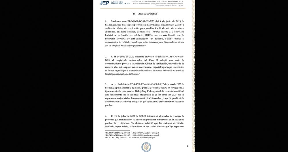 Según los afectados, la JEP no estaría haciendo justicia sobre lo sufrido durante sus años de secuestro.