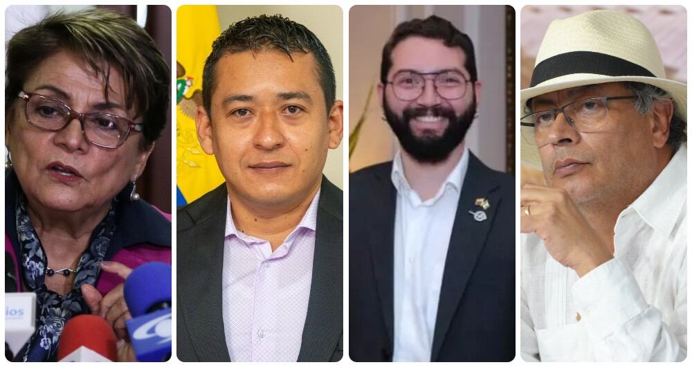 Dolly Montoya, Arturo Luna, Álvaro Moisés Ninco y Gustavo Petro.