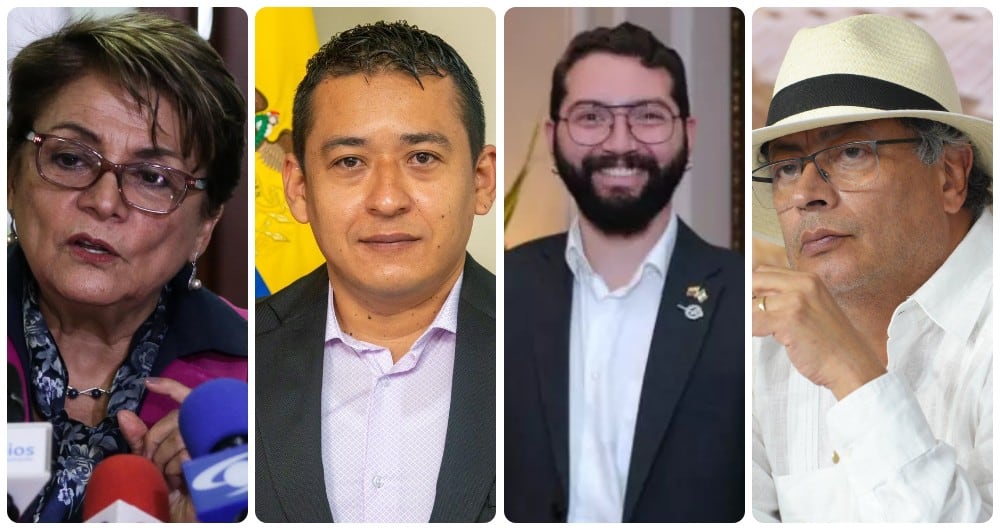 Dolly Montoya, Arturo Luna, Álvaro Moisés Ninco y Gustavo Petro.