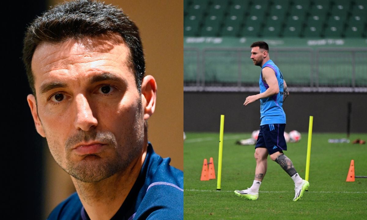 Scaloni habla sobre Messi.