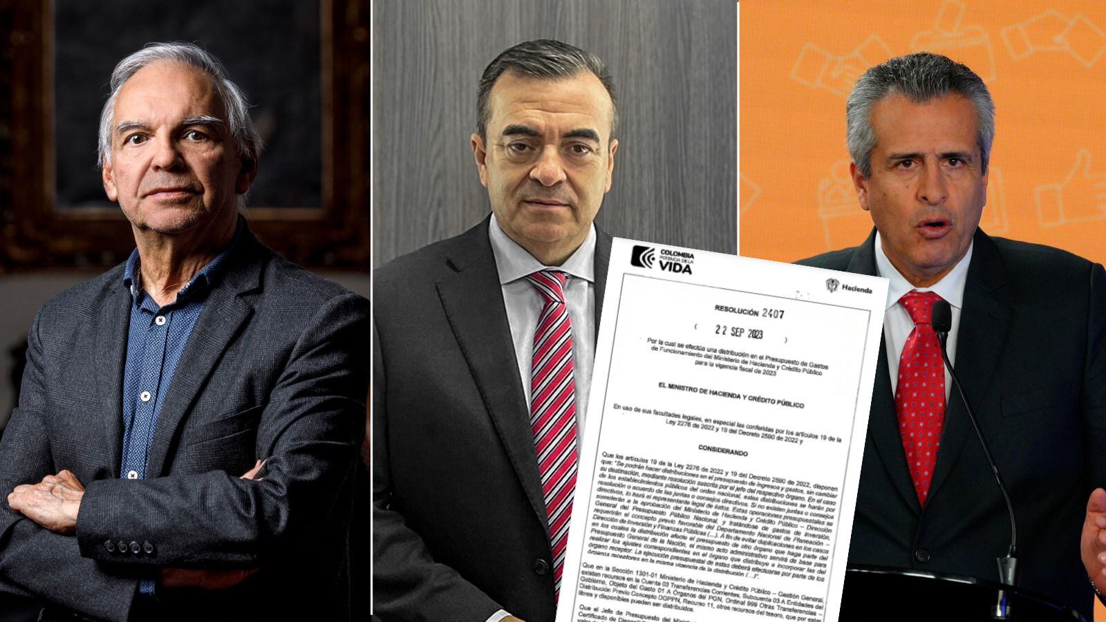 Ricardo Bonilla, Olmedo López y Luis Fernando Velasco