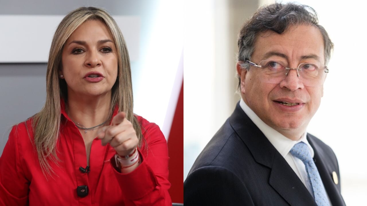 Vicky Dávila y Gustavo Petro.