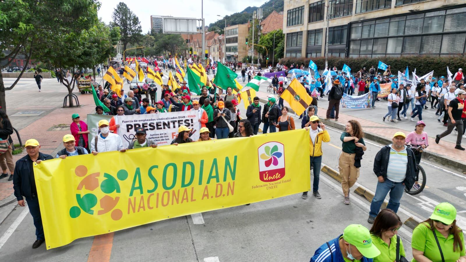 Centrales obreras imágenes con drone