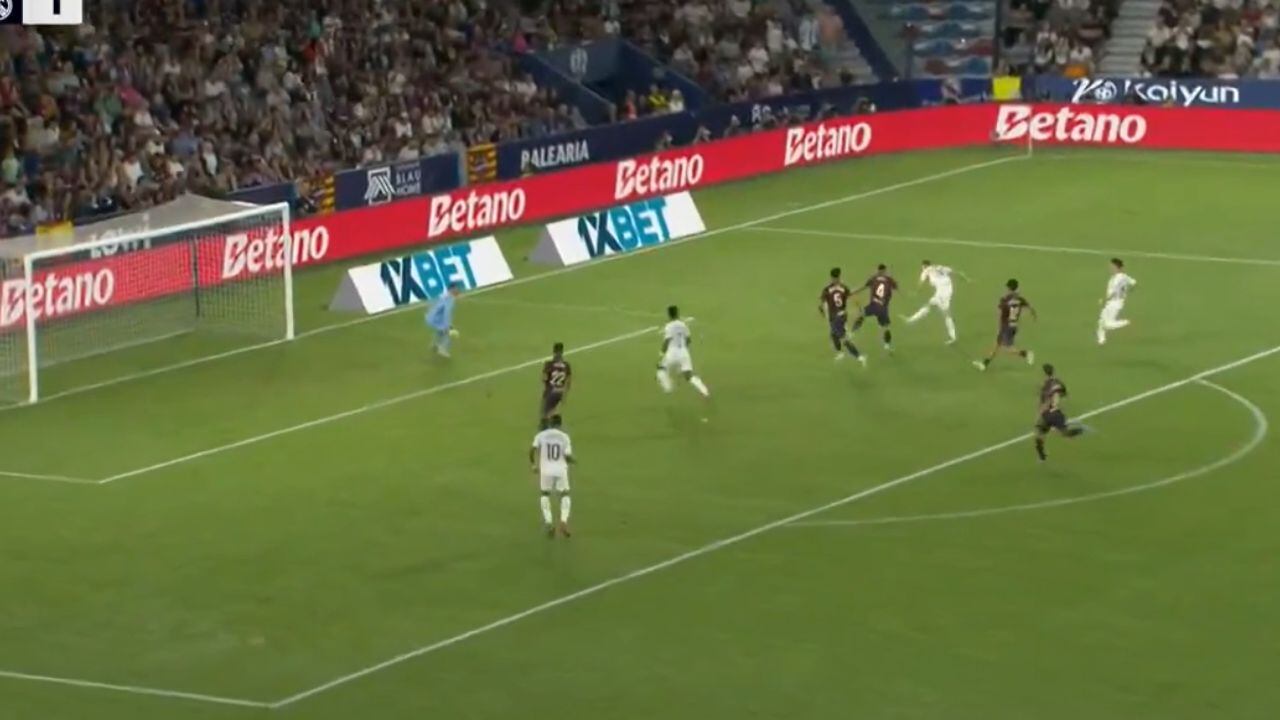 Imagen del gol de Mastantuono.