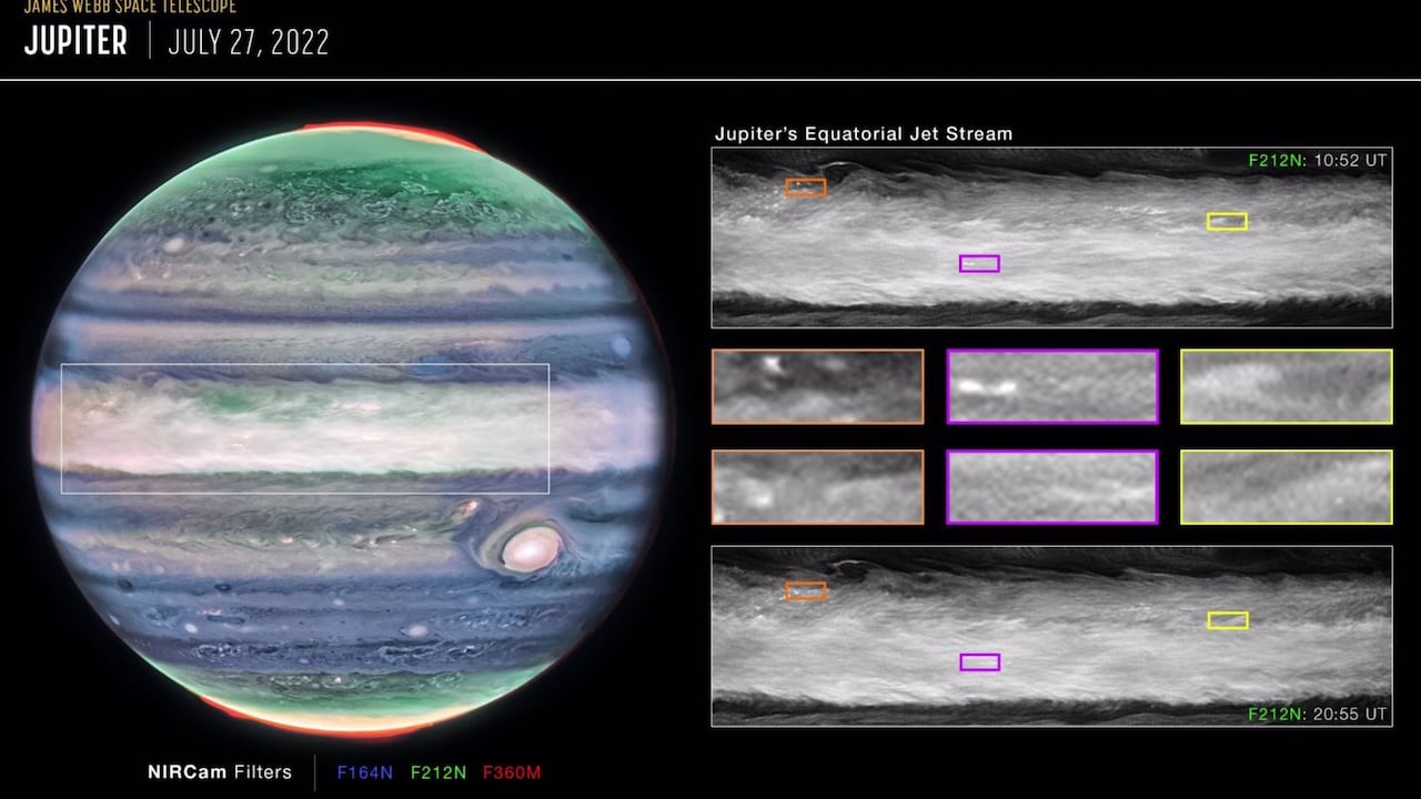Fotografía de Júpiter tomada por la NIRCam.