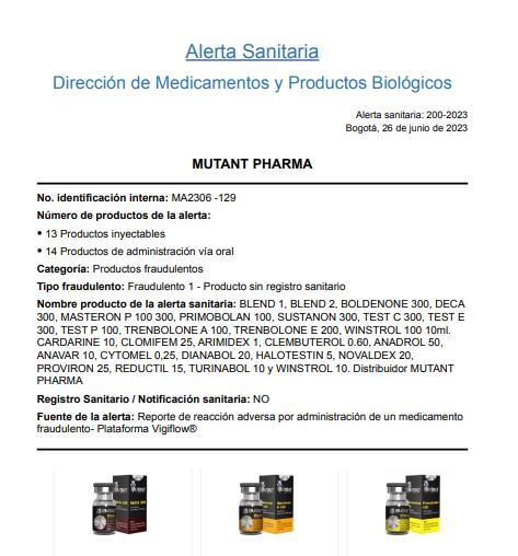 Esta es la alerta sanitaria emitida por el Invima frente a los medicamentos que prometen aumentar la masa muscular.