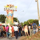 El 'monumento a la resistencia' fue levantado por manifestantes e inaugurado el pasado 14 de junio.