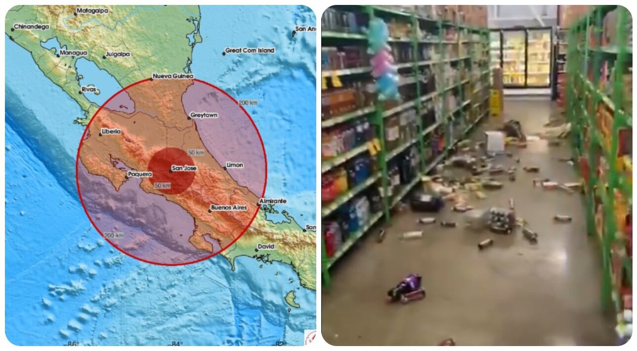 Sismo en Costa Rica y Panamá