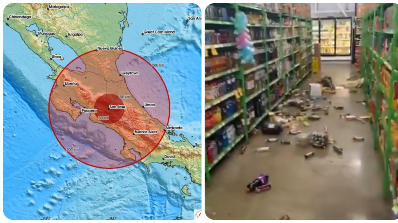 El epicentro fue en la frontera entre Costa Rica y Panamá.