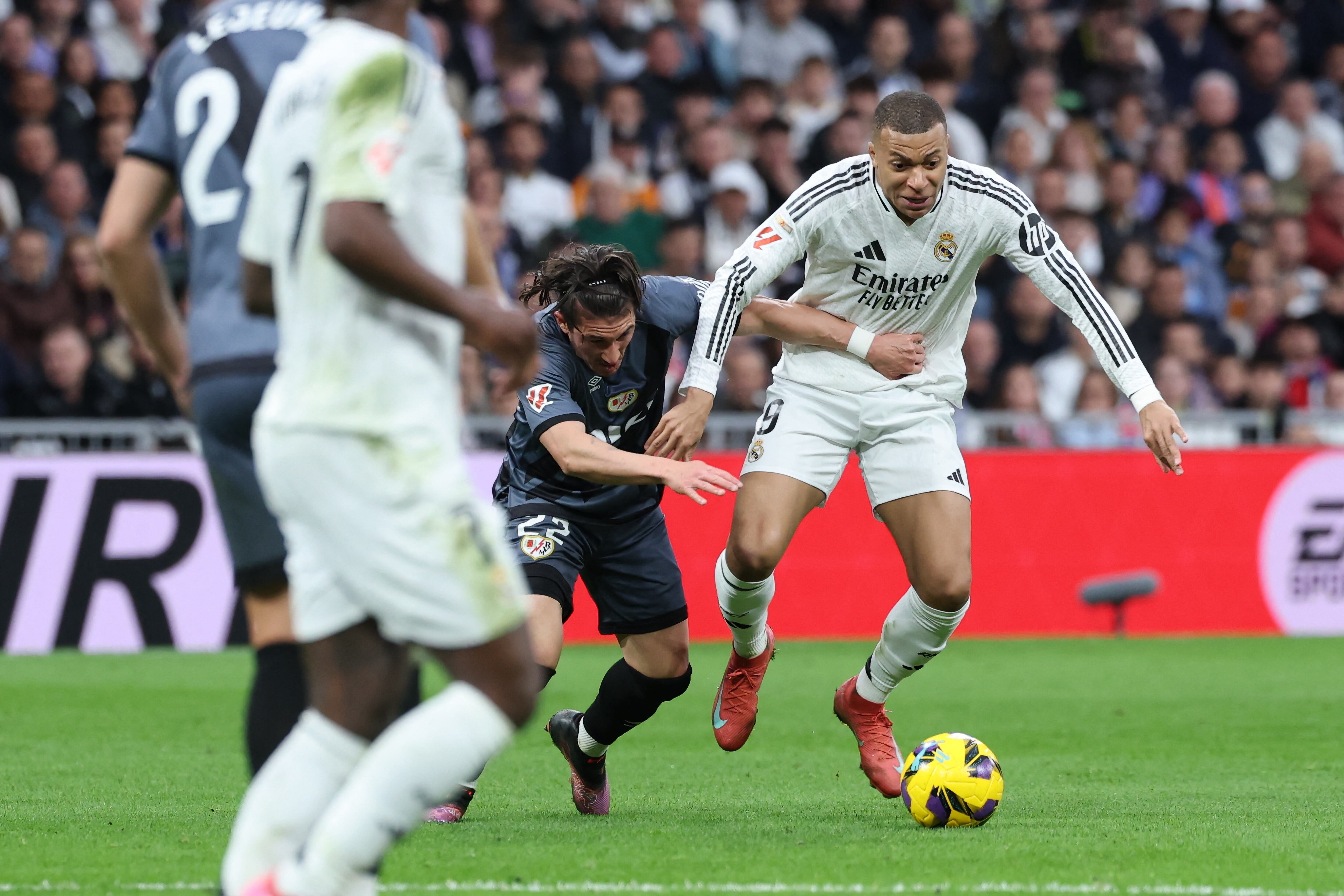 Mbappé en el juego ante Rayo Vallecano con LaLiga