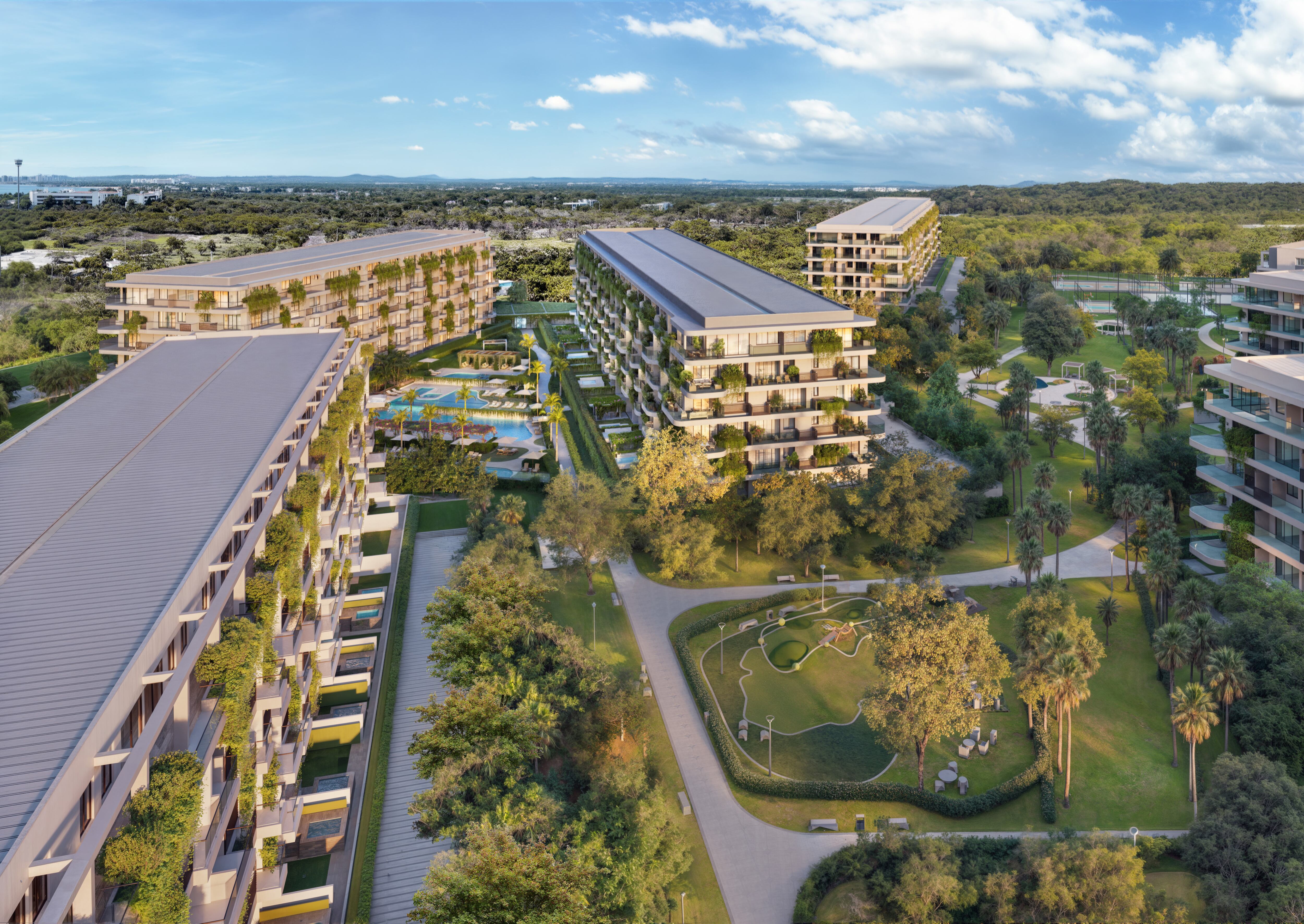 En morros park 2, la comunidad gira en torno a un gran parque donde prima el verde de la vegetación nativa.