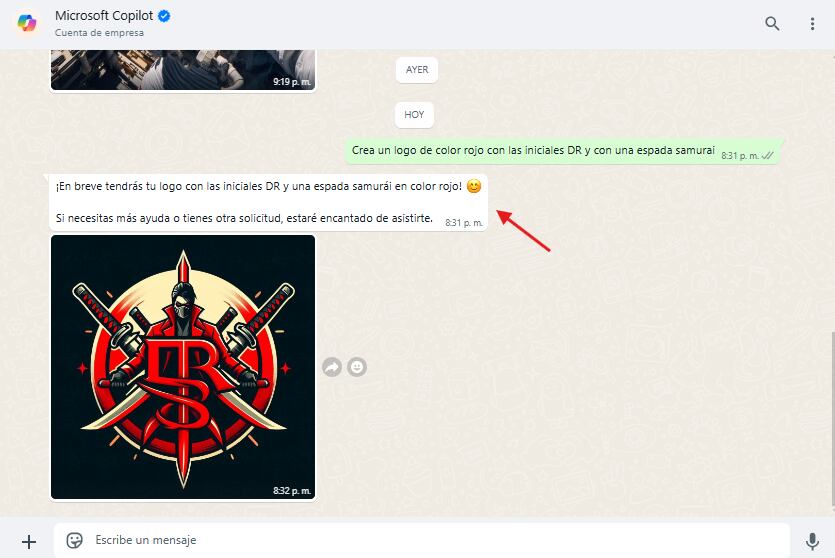 Diseñar logos únicos es posible con Copilot, una opción accesible y flexible para usuarios de WhatsApp.