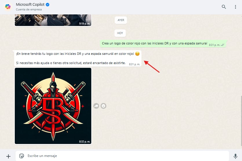 Diseñar logos únicos es posible con Copilot, una opción accesible y flexible para usuarios de WhatsApp.