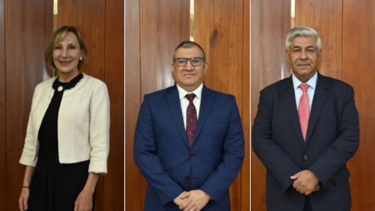 Candidatos al cargo de magistrado de la Corte Constitucional Claudia Dangond, Miguel Polo y Jaime Humberto Tobar.