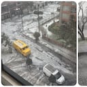 Conductores en Bogotá deben extremar las precauciones cuando la caída de granizo afecta las condiciones de las vías.
