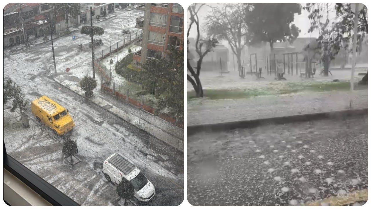 Conductores en Bogotá deben extremar las precauciones cuando la caída de granizo afecta las condiciones de las vías.