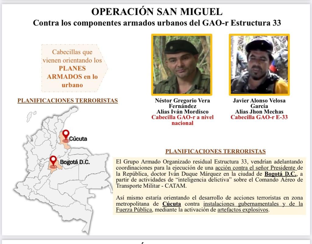 Jhon Mechas e Iván Mordisco, miembros de las disidencias en Norte de Santander.