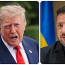 El presidente de Estados Unidos, Donald Trump, y su homólogo de Ucrania, Volodimir Zelenski.