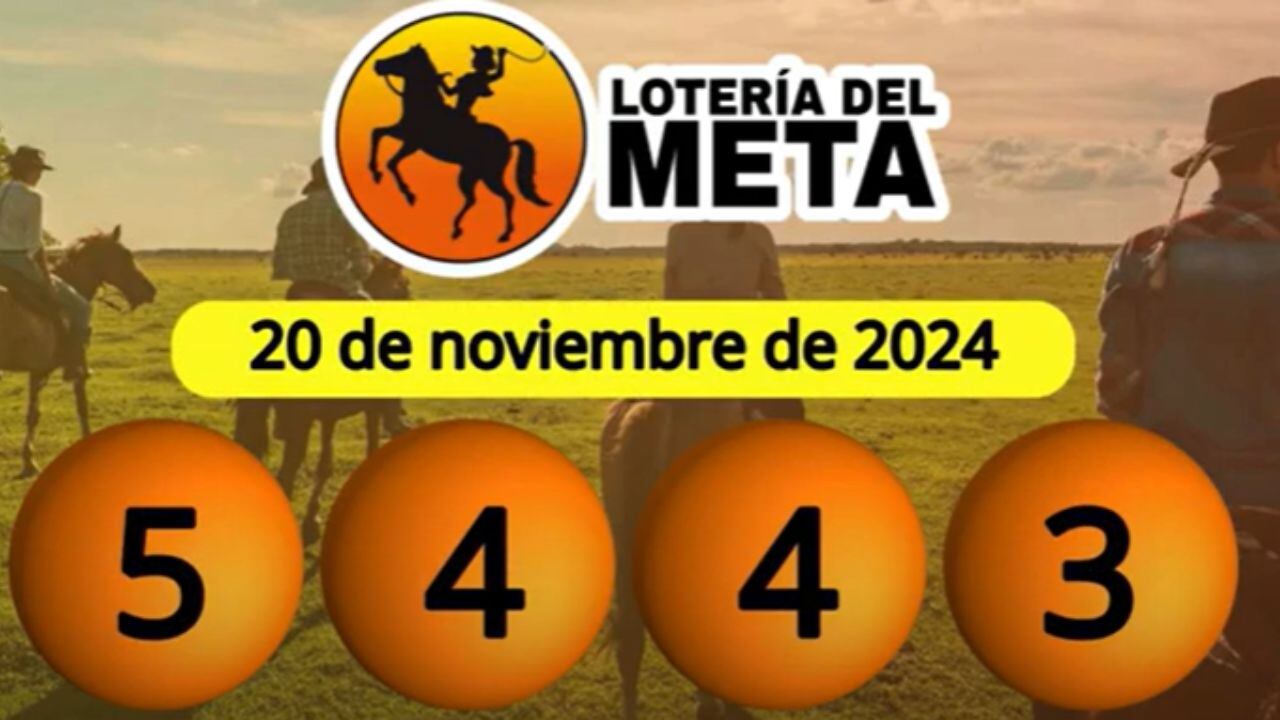 Lotería del Meta 20 de noviembre de 2024: conozca los resultados
