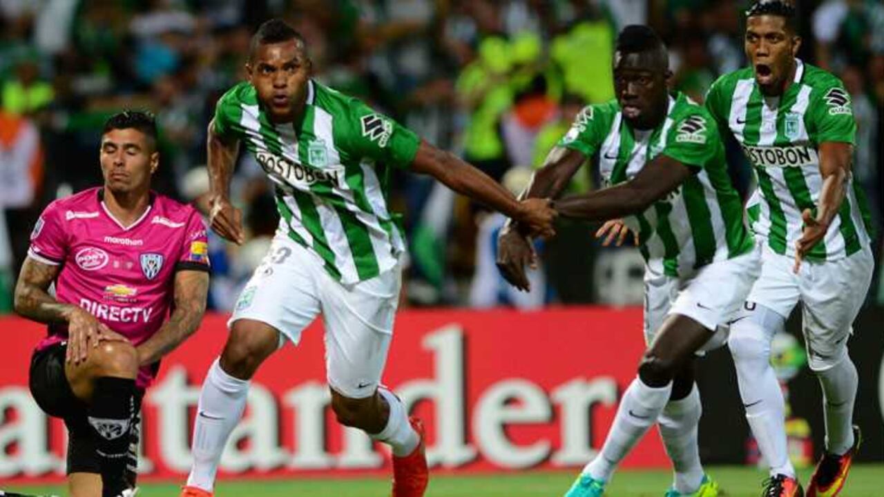Miguel Ángel Borja marcó el gol de la ventaja para Atlético Nacional.
