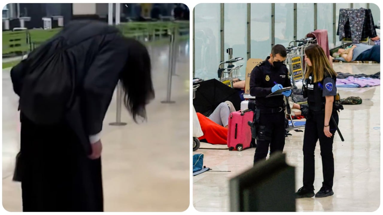 Casi la mitad de las personas que están viviendo en el aeropuerto de Madrid Barajas tienen trabajo, pero no pueden pagar alquiler.