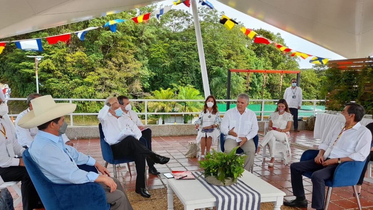 Reunión en el marco de la XVI Cumbre de la Alianza del Pacífico. Foto: Cancillería de Colombia