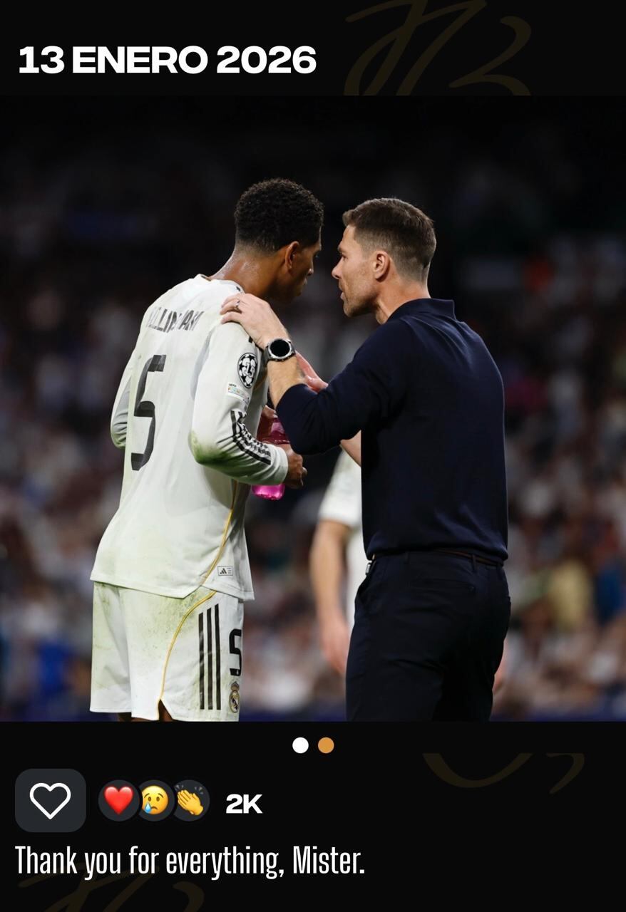 El mensaje de despedida de Jude Bellingham para Xabi Alonso.