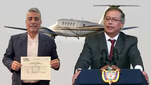 Gustavo Petro y diputado avioneta del vuelo Cali -Bucaramanga