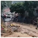 Las precipitaciones dejaron inundaciones de vías en Bello, Antioquia.