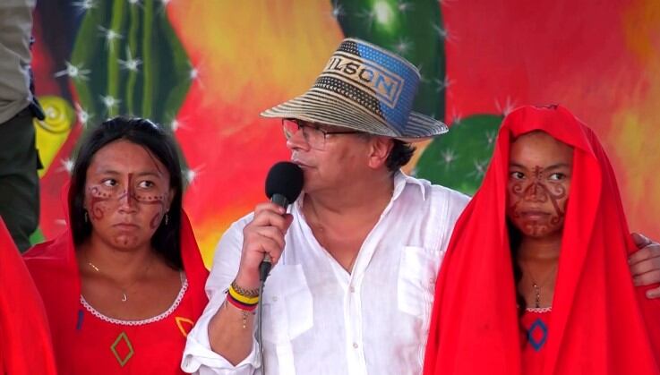 Declaraciones de Gustavo Petro durante su visita a La Guajira